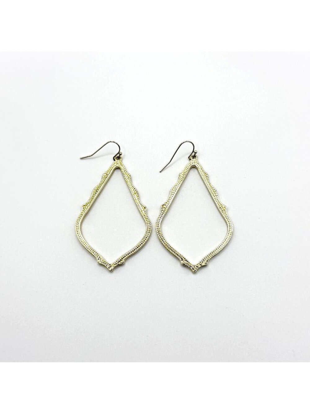 Kendra Scott Gold-Tone Textured Open Frame Earrings